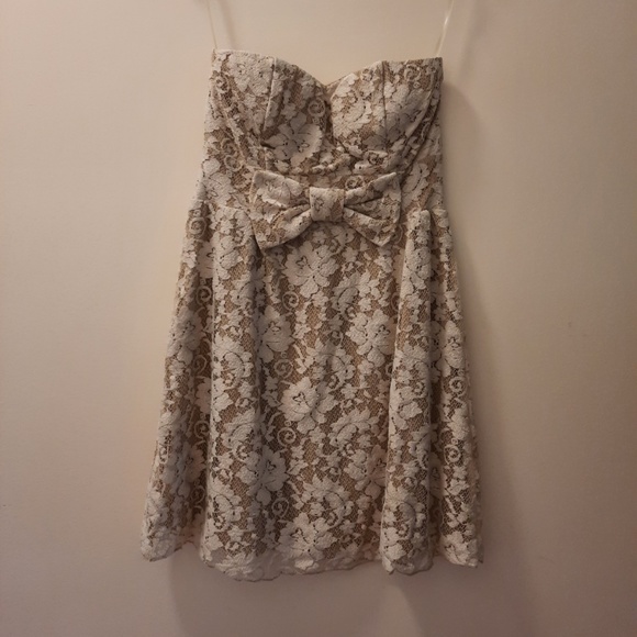 Lace Dress - Tan S - Picture 1 of 7